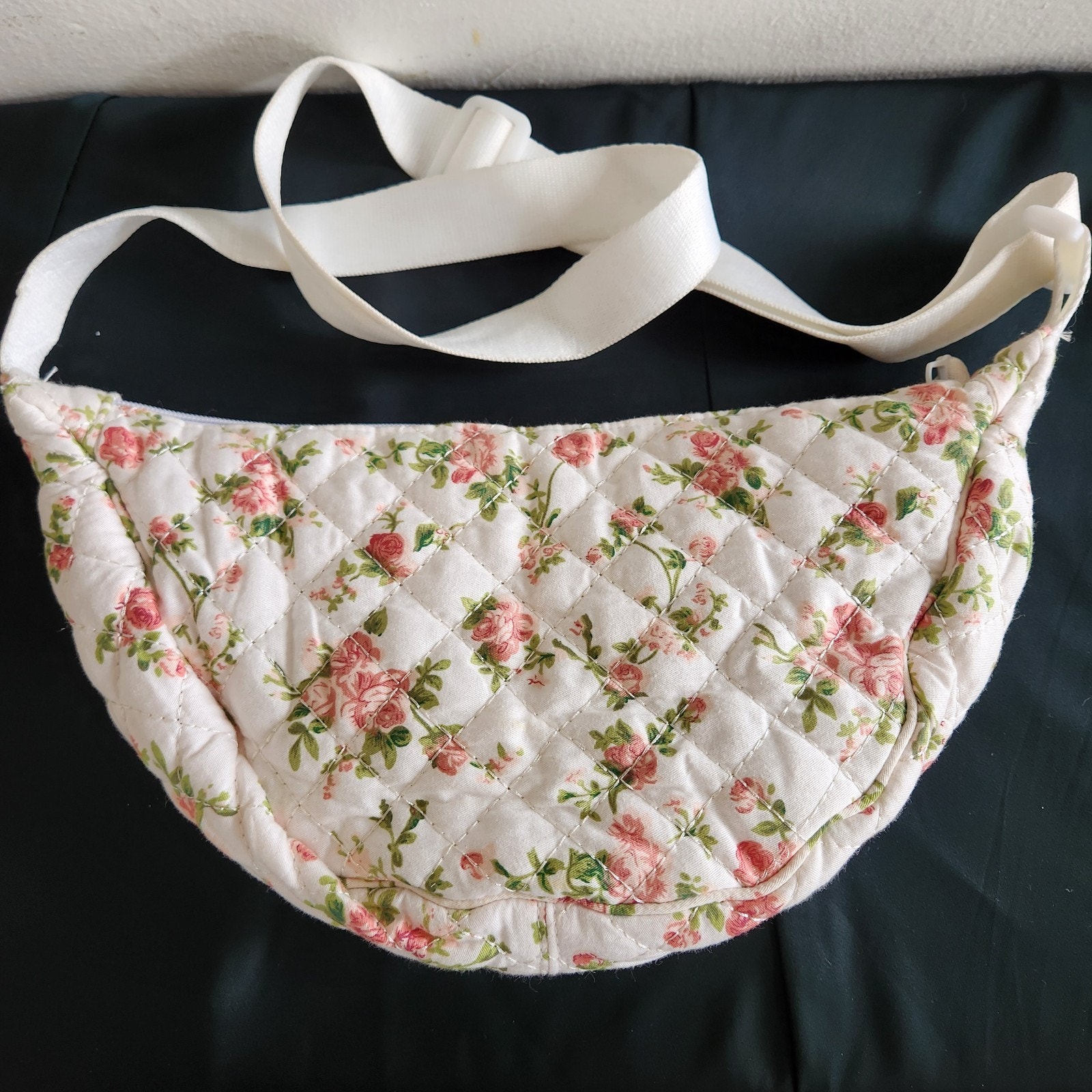 Moon Nude Roze Mini Floral Puffer Shoulder Bag Quilted Cottagecore Feminine Rose — image 4 of 8